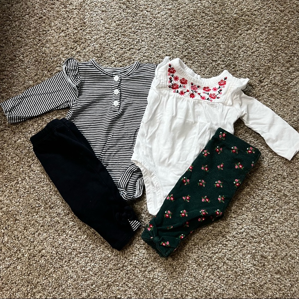 Long sleeve outfits baby girl